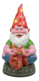 Ebros Highly Content Meditating Hippie Gnome Statue As Hipster Happy Gnome Decor