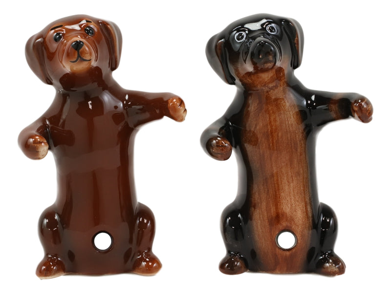 Wiener First Dance Dachshund Dogs Hugging Salt and Pepper Shakers Figurine Set