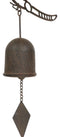 Cast Iron Beautiful Cottage Garden Dragonfly Bell Wind Chime Hanging Mobile