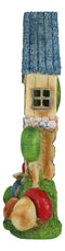 Fairy Garden LED Light Up Cottage House With Colorful Yarn Wool Welcome Sign