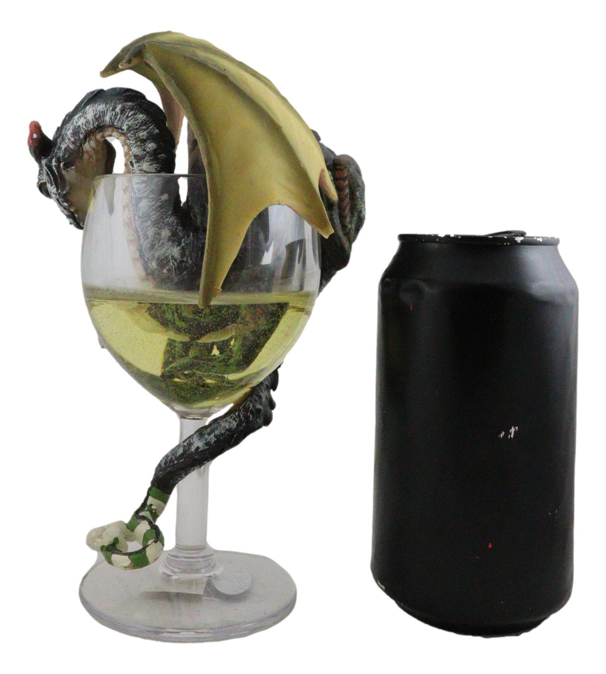 Ebros Drunken White Wine Spirit Dragon Statue Medieval Renaissance Fantasy Decor - Ebros Gift