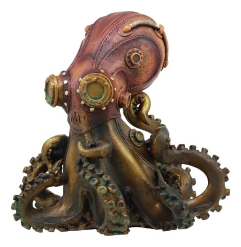 Ebros Steampunk Giant Kraken Octopus Marauder Statue 5.5"Tall Deep Sea Military