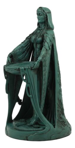 Irish Triple Goddess Danu With Cauldron Statue 9"H Don Source Of Wisdom Wealth - Ebros Gift