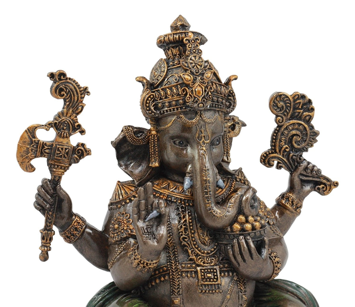Ebros Hindu Lord Ganesha Sitting On Throne Statue Elephant God Hoysala Empire Ganapati - Ebros Gift