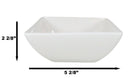 Ebros Pack Of 6 Kitchen And Dining Modern Contemporary Design Porcelain Square Bowls 18 Ounces 5.25"Dia Restaurant Supply Grade Dishwasher And Microwave Safe Perfect For Appetizers Dipping Sauces Soup