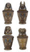 Ebros Four Sons of Horus Duamutef Hapi Imsety Qebehsenuef Canopic Jar Statue Set 5.75" H