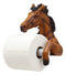 Ebros Western Rustic Wild Chestnut Brown Horse Toilet Paper Holder 8.75"Tall