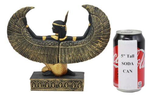 Ebros Egyptian Kneeling Goddess Maat with Open Wings Figurine 8.5" Long Decor Sculpture Collectible - Ebros Gift