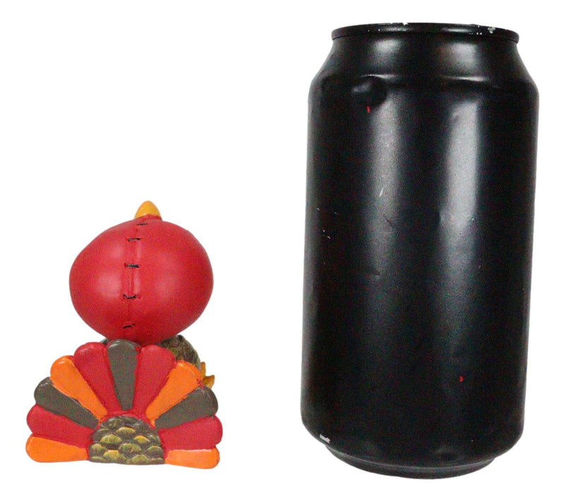 Ebros Furry Bones Pumpkin The Thanksgiving Turkey Gobbler Skeleton Figurine