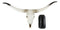 20" L Rustic Western Texas Longhorn Steer Cow Skull Resin Wall Decor Plaque