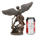 Ebros Archangel Saint Michael Trampling Satan Statue 9.25" Tall Guido Reni Inspired Catholic Church Battle of Armageddon Decor Figurine - Ebros Gift