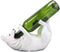 Ebros German Shepherd Dog Wine Bottle Holder Kitchen Decor (White)