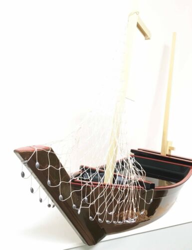 Ebros Japanese Traditional Omakase Sushi Fishing Boat Large 27" Long Serving Plate - Ebros Gift