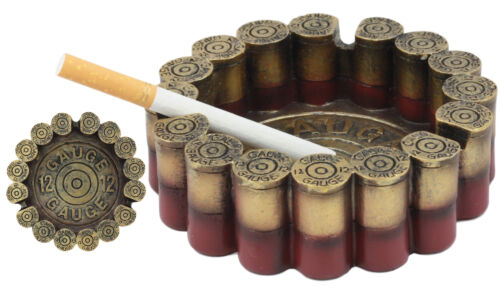 Ebros Wild Western 12 Gauge Shotgun Shells Round Cigarette Ashtray Figurine 4.5"W