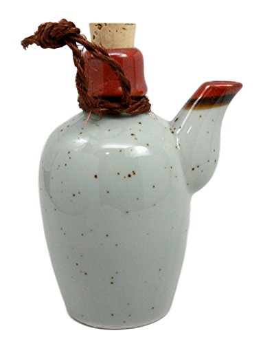 Traditional Japanese Tenmoku Porcelain Soy Sauce Condiment Dispenser Flask 6oz