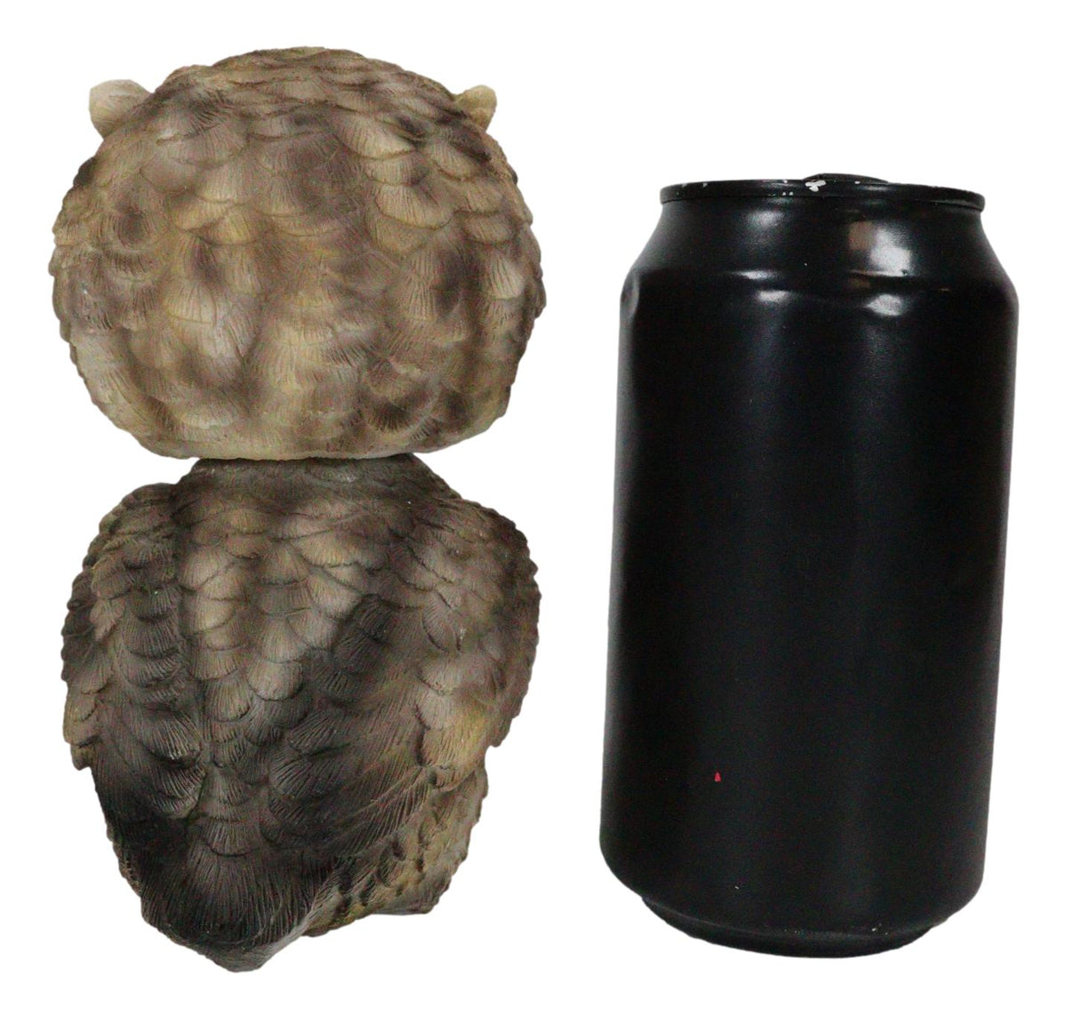Adorable Chibi Brown Great Horned Owl Standing Bobblehead Figurine Bird Decor
