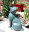 Ebros 14.75 Tall Shorthair Cat With Flitting Butterfly On His Nose Garden Statue