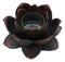 Ebros Lotus Meditation Flower Tea Light Candle Holder 4.5"W (Bronze Patina)