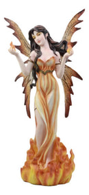 Elemental Pyre Fire Fairy Figurine Flame Ember Faerie Fantasy Sculpture 12"H