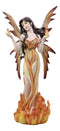 Elemental Pyre Fire Fairy Figurine Flame Ember Faerie Fantasy Sculpture 12"H