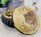 Ebros Rustic Faux Wood Alpha Wolf Jewelry Box Figurine 4" Diameter