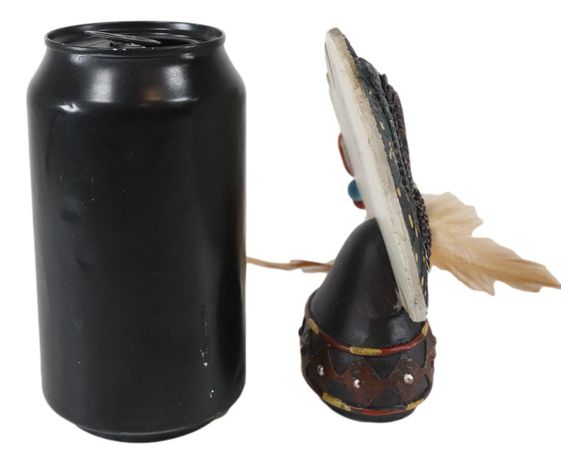 Southwestern Indian Dreamcatcher Feather And Beads With Flying Eagle Figurine