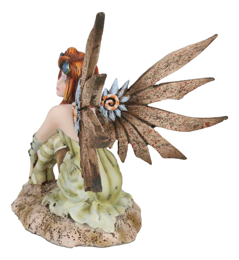Amy Brown Thinking Of You Steampunk Aviator Pilot Fairy In Robot Wings Figurine