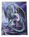 Protector Of Magick Celestial Dragon With Unicorn Wood Framed Canvas Wall Decor