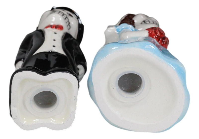 Dias De Los Muertos Wedding Sermon Sugar Skulls Ceramic Salt Pepper Shakers