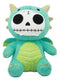 Larger Furry Bones Skeleton Teal Scorchie Dragon Plush Toy Doll Collectible