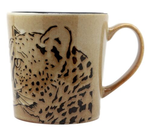 Ebros Glazed Stoneware Wildlife Safari Cheetah Print 16oz Ceramic Mug Coffee Cup