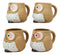 Ebros Gift Whimsical Woody Forest Big Eyed Brown Owl Ceramic 11oz Drinking Mugs Set of 4 As Kitchen Dining Home Decor Of Owls Owlet Nocturnal Bird Novelty Mug Cups For Coffee Tea Milk Beverage