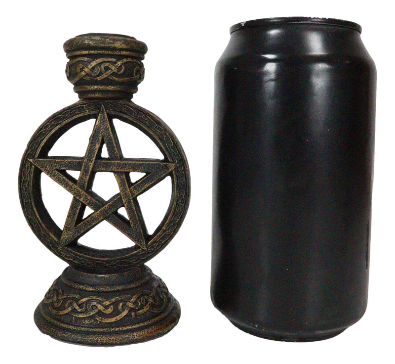 Celtic Witchcraft Wicca Sacred Pentagram Circle Backflow Incense Burner Figurine