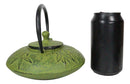 Japanese Evergreen Bamboo Matcha Green Heavy Cast Iron Tea Pot With Trivet and 2 Cups