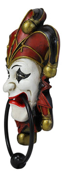 Ebros Harlequin Red Carnival Circus Jester Clown Door Knocker Figurine 8.75" High