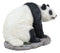 Ebros Lifelike Adorable China Asian Giant Panda Bear Statue 8"L With Glass Eyes Decor