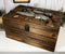 Large Western Six Shooter Pistol Guns Ammo Bullets Decorative Wooden Box 15"L