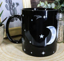 Black Wicca Alchemy Sacred Triple Moon Goddess Magic Porcelain Coffee Mug 11Oz