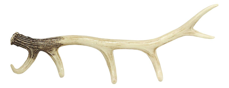Ebros Rustic Hunters 6 Point Stag Deer Antler Rack Wall Hooks Decor Plaque 24"W