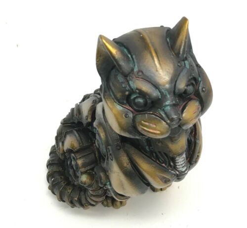 Steampunk Feline Cyborg Pet Kitty Cat Decorative Paperweight Figurine 7"H