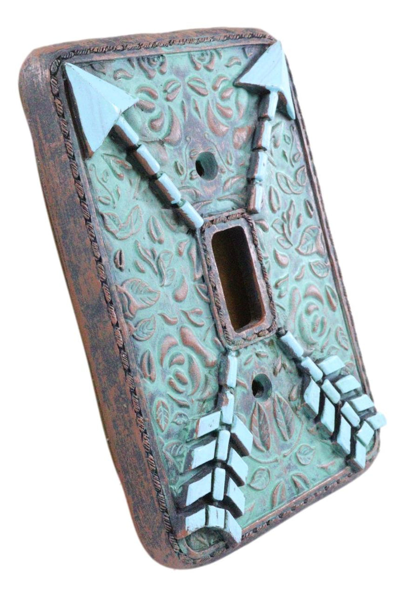 Indian Turquoise Crossed Arrows Friendship Wall Single Toggle Switch Plates Set