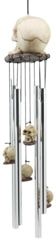 Halloween Freaky Oversized Skull Wind Chime Home Patio Skeleton Cranium Decor