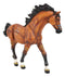 Large Brown Native American Tribal Medicine Spirit Horse Statue Thunderbolt