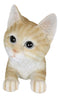 Pet Pal Playful Crouching Feline Orange Tabby Cat Kitten Figurine W/ Glass Eyes