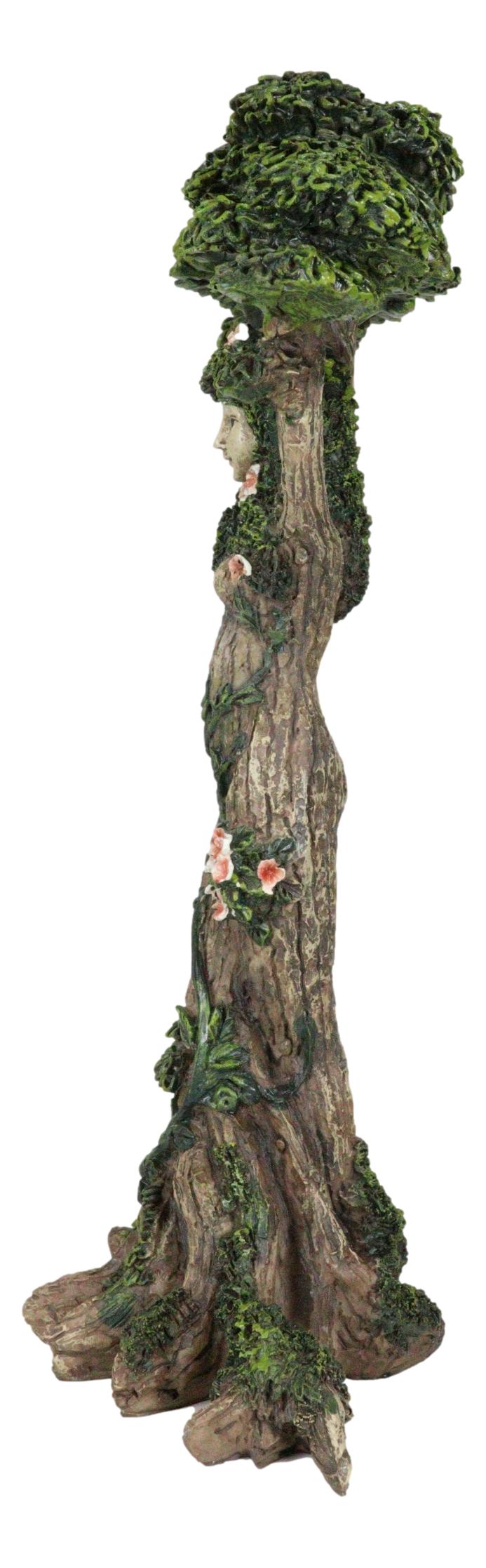 Greenman Tree Woman Gaia Dryad Ent Native Earth Goddess With Canopy Figurine