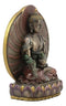 Ebros Bodhisattva Bhaisajyaguru Medicine Buddha Meditating On Lotus Throne 6"H