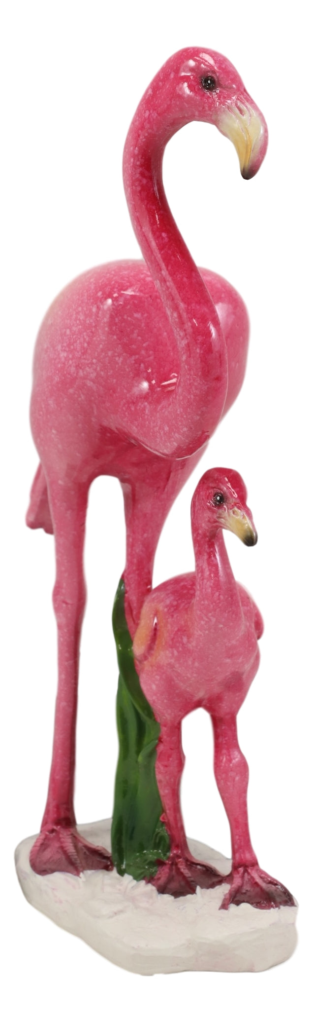 Ebros Tropical Rainforest Birds Pink Flamingo Mother W/ Chick Family Figurine