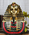 Ebros Large Egyptian King TUT Bust Statue with Decorative Glass Mirrors 14" Tall