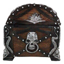 Ebros Pirate Skull With Crossed Dagger Blades Treasure Chest Box Jewelry Box 5"L