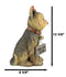 Ebros Gift Yorkie Dog with Double Sided Sign Indoor/Outdoor Statue